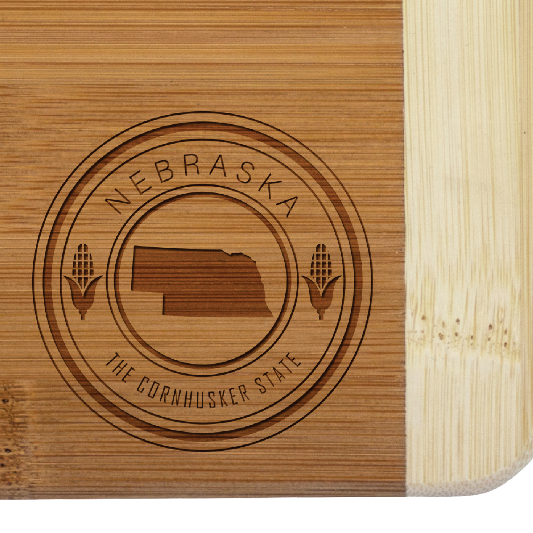 Nebraska State Stamp 2-Tone Bar Board 3