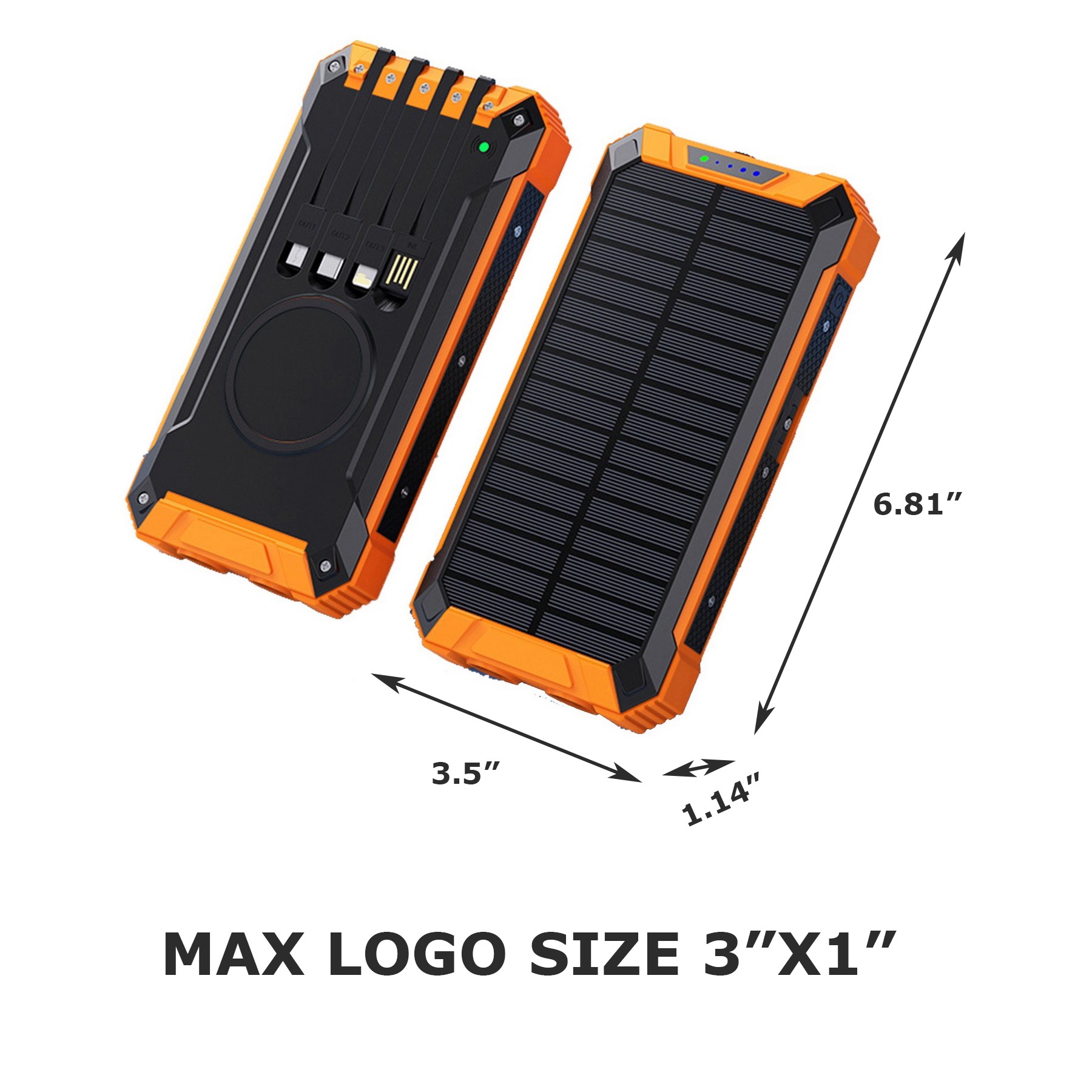 20000mAh LED Flashlight Solar Charger Power Bank 1