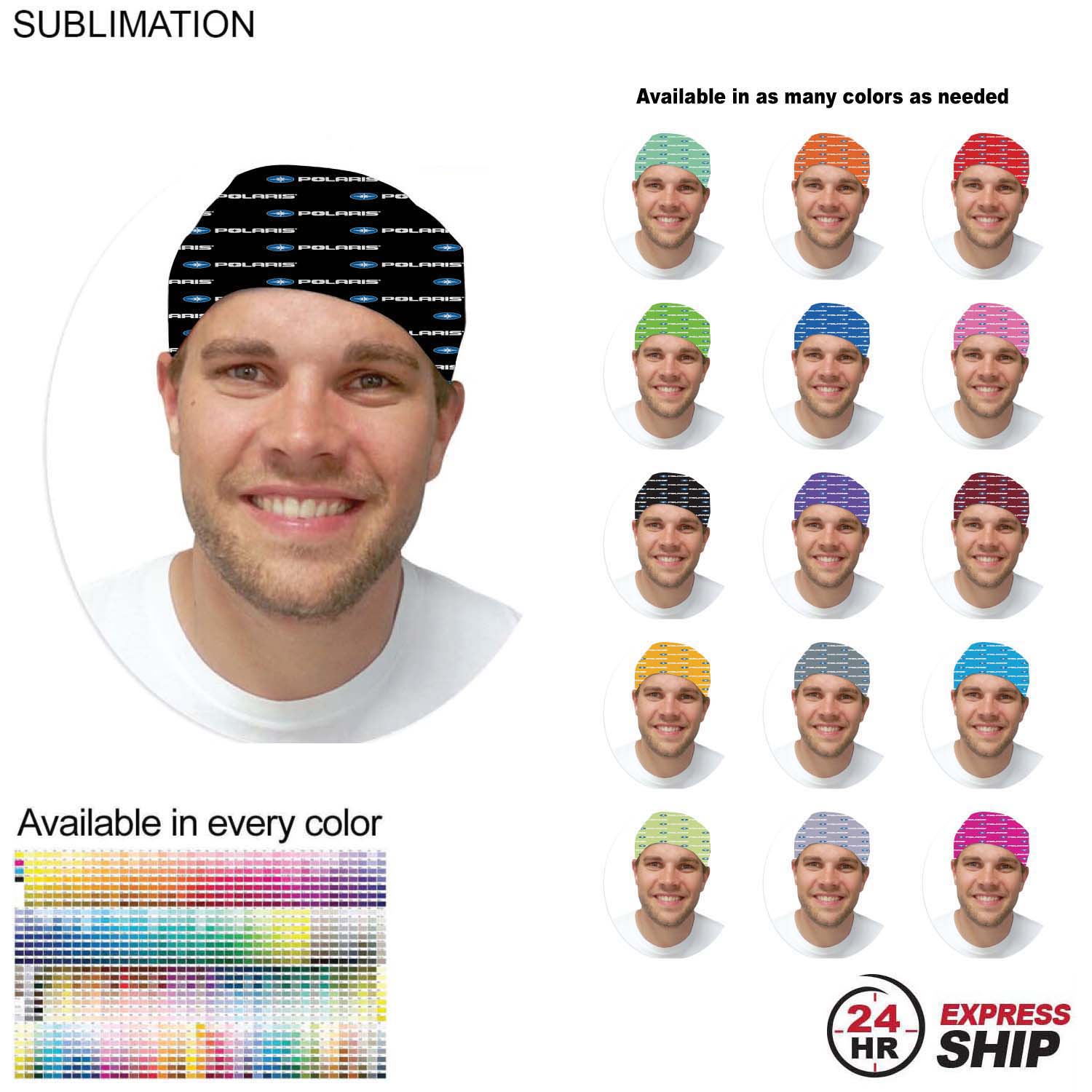 24 Hr Express Ship - Team Building Sublimated Multifunction 2-Ply WINTER Tubular Headwear 4