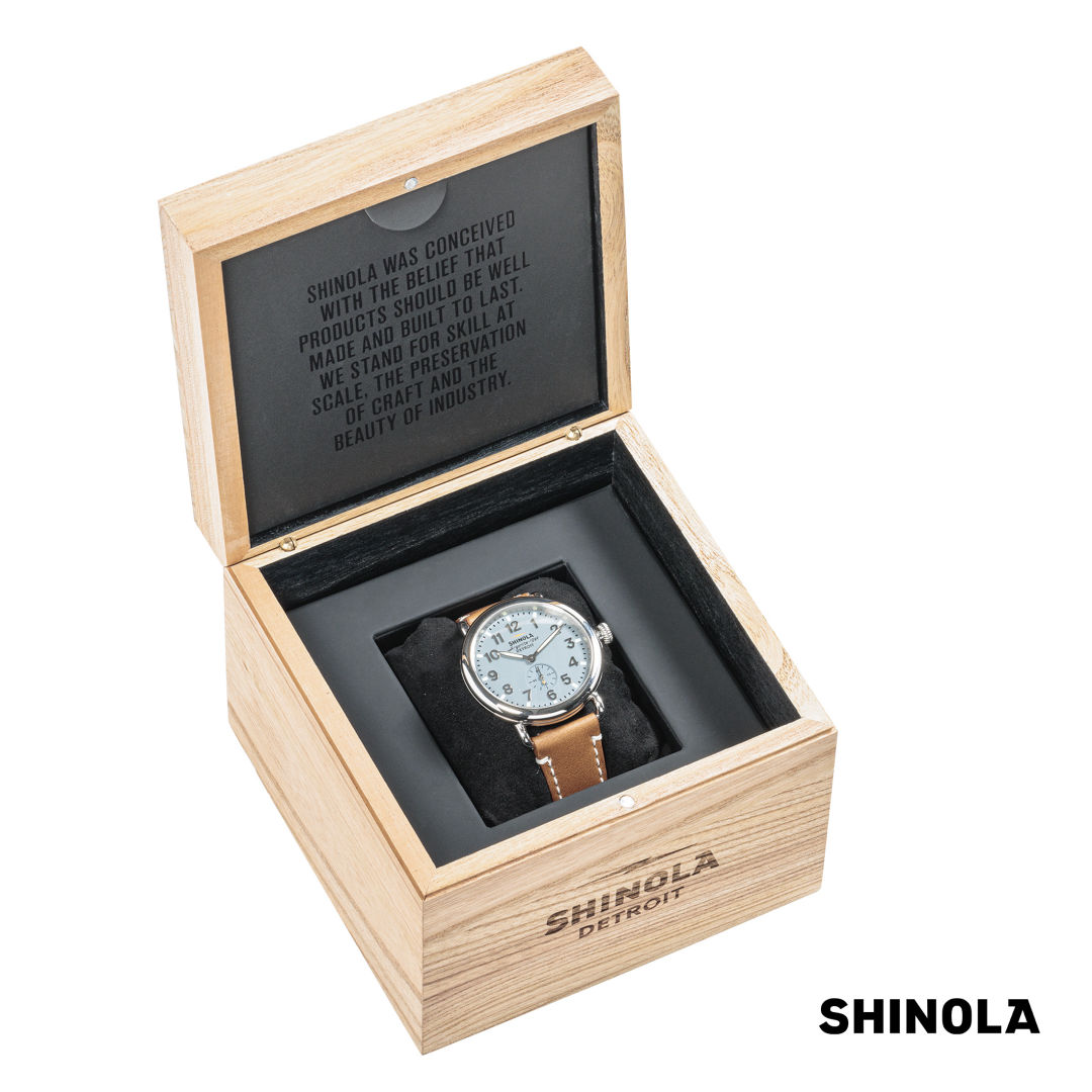 Shinola® Runwell Watch - Slate Blue/Tan 10