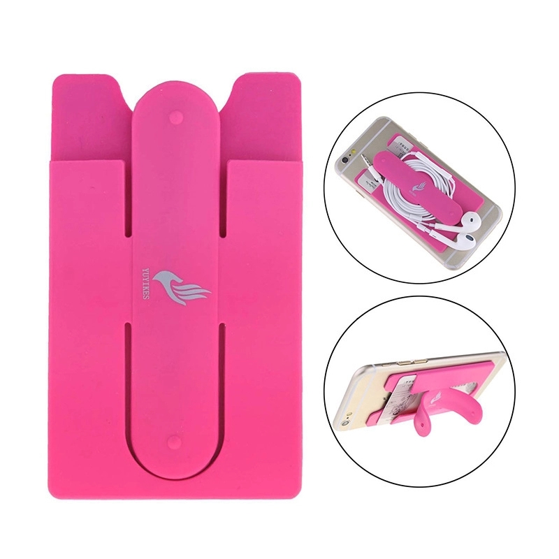 Silicone Phone Card Money Clip Stand Wallet Quik Snap 3