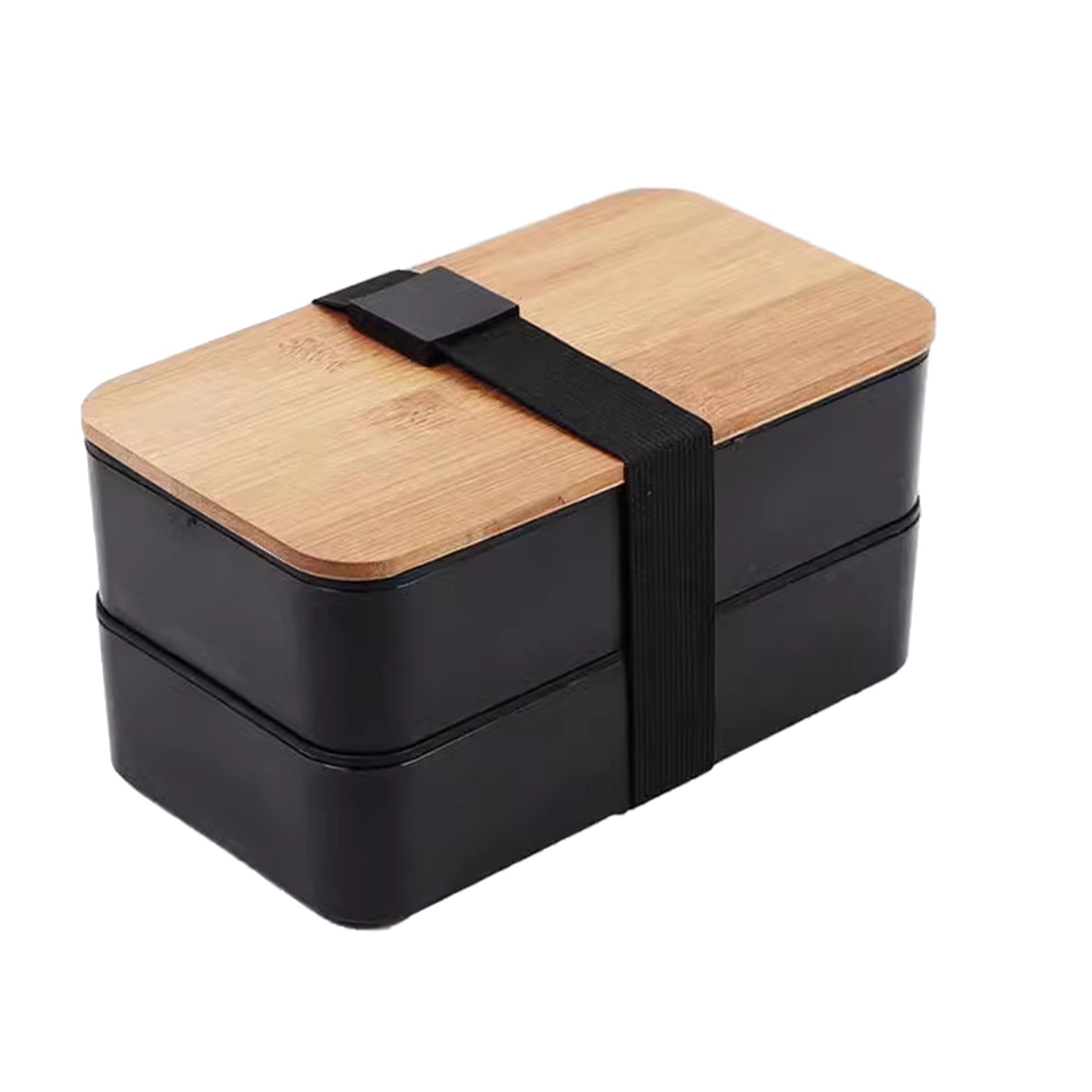 Double Decker Lunch Box With Bamboo Lid And Utensils 4