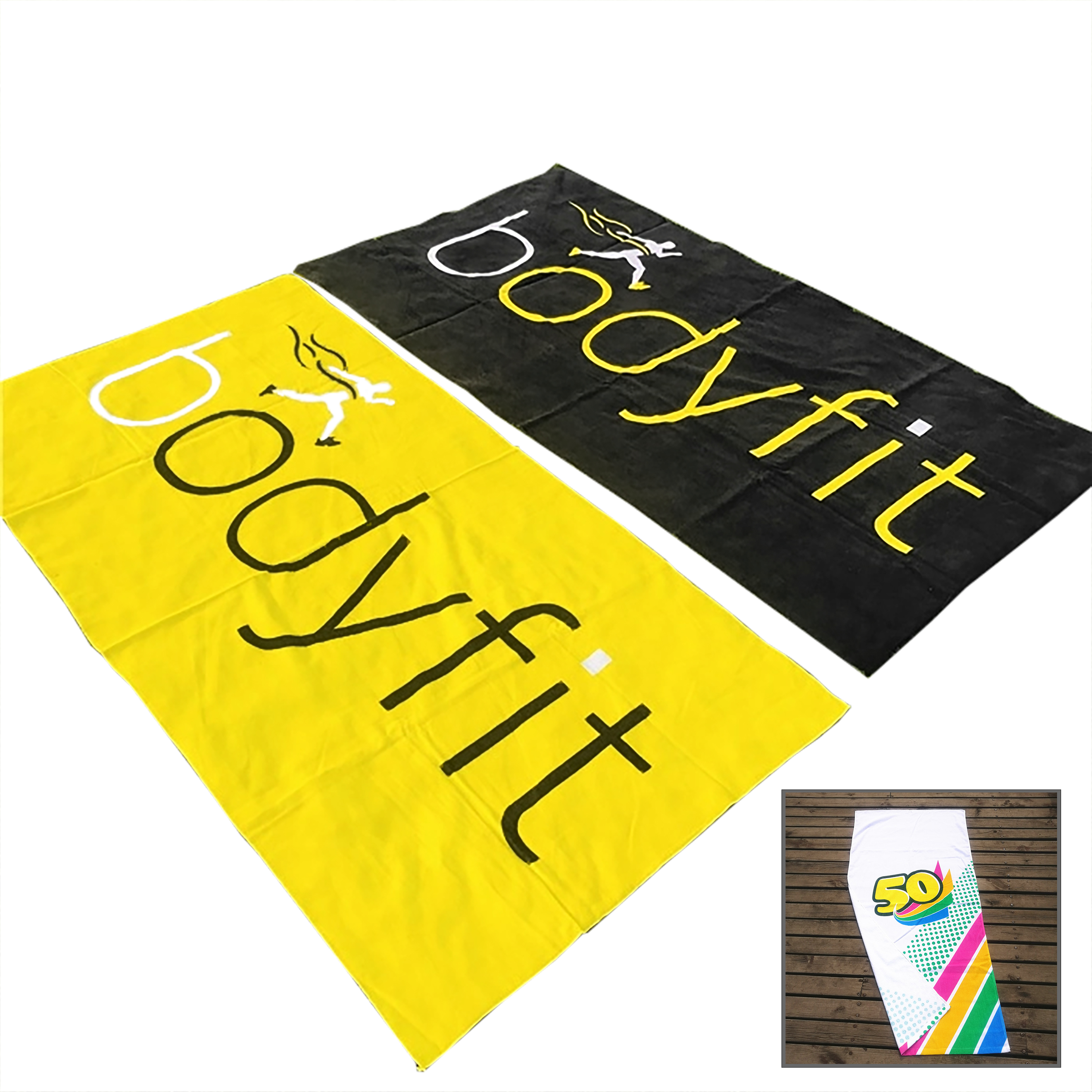 Premium Full Color Superfine Fiber Beach Towel 27.5" x 55" 1
