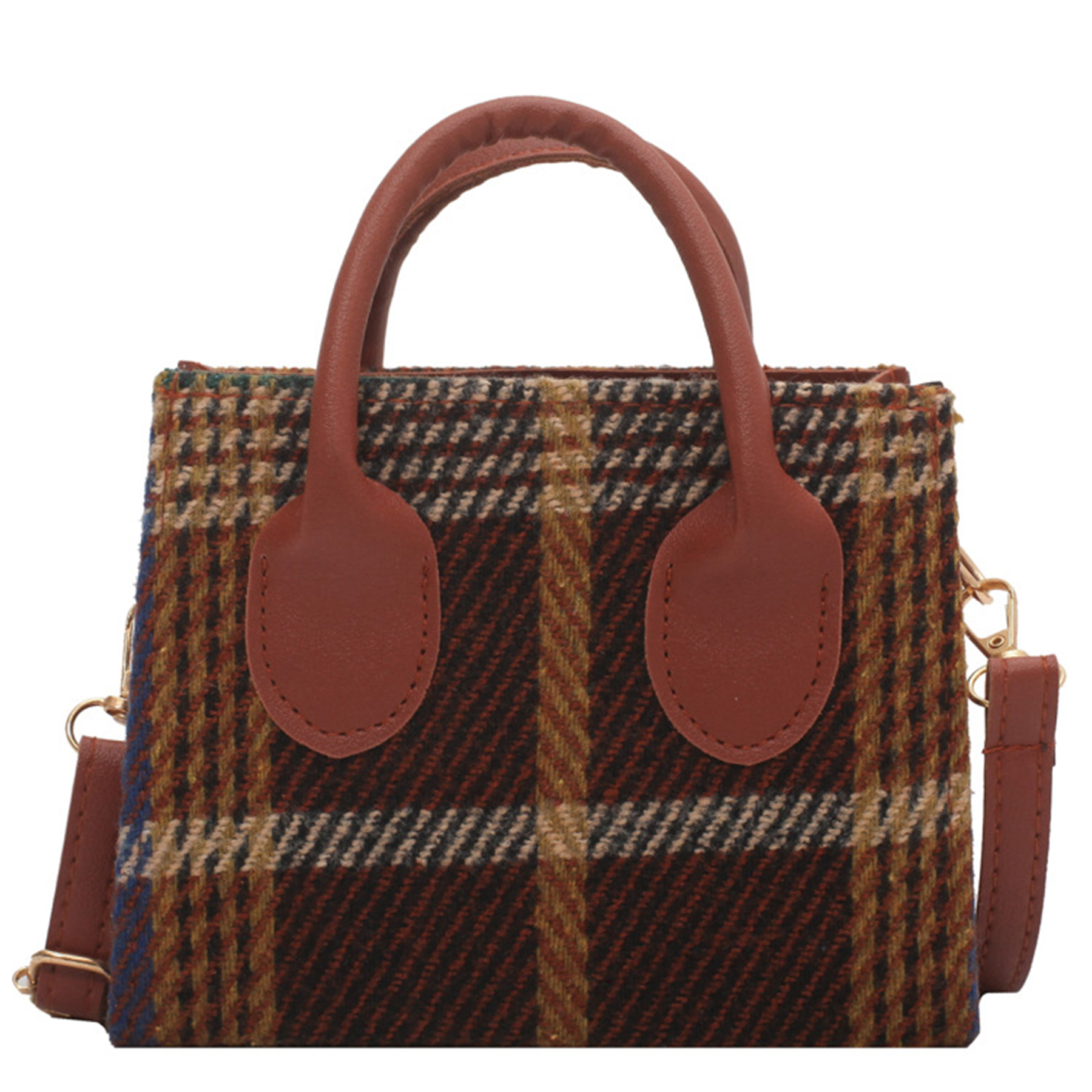 Canvas Small checkered cross-body bag 4
