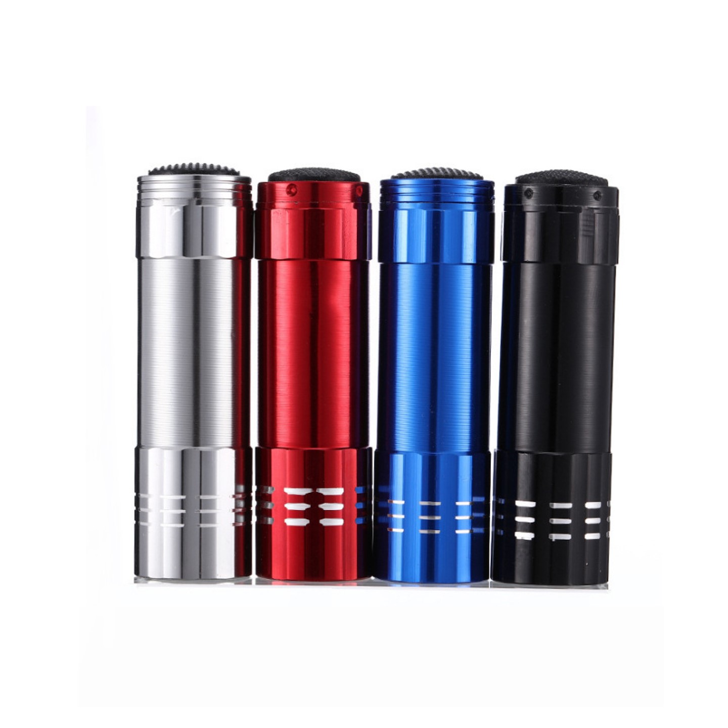 Aluminum 9 LED Flashlights with lanyards 4
