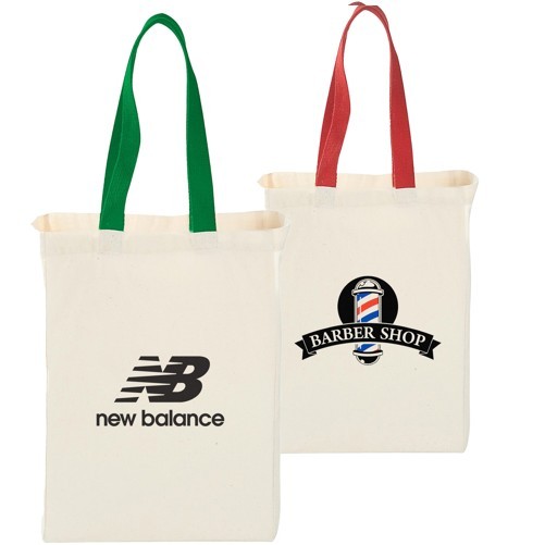 Reusable Cotton Grocery Tote Bag 10" X 14" X 5" 6