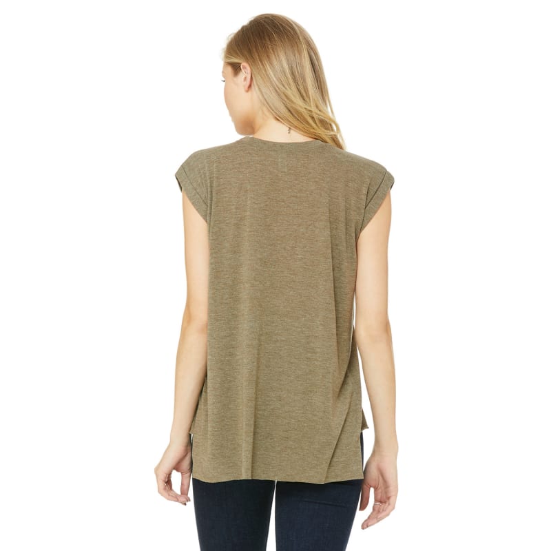Bella + Canvas Ladies' Flowy Muscle T-Shirt With Rolled Cuff 44