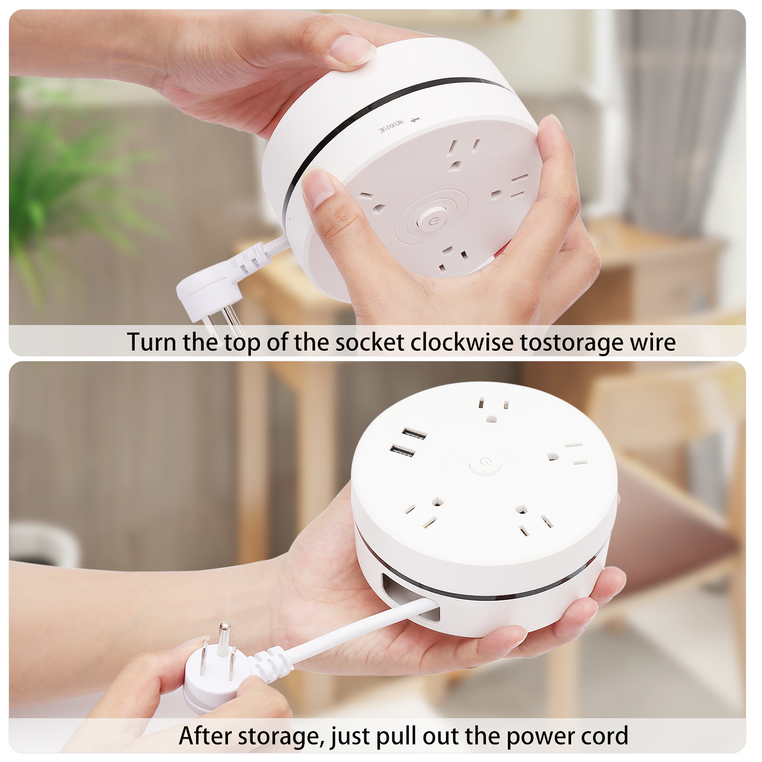 USB Port Electrical Outlet Extension USA Power Strip 11