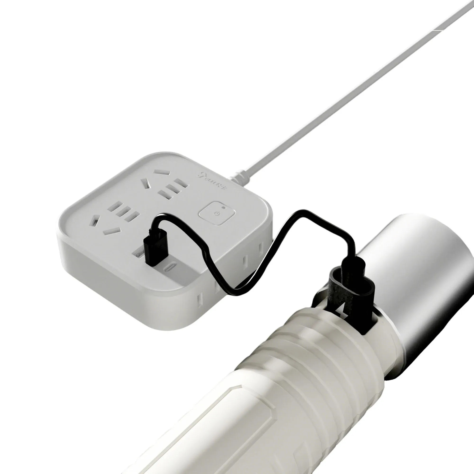 COB With Side Light Battery Display Flashlight 5