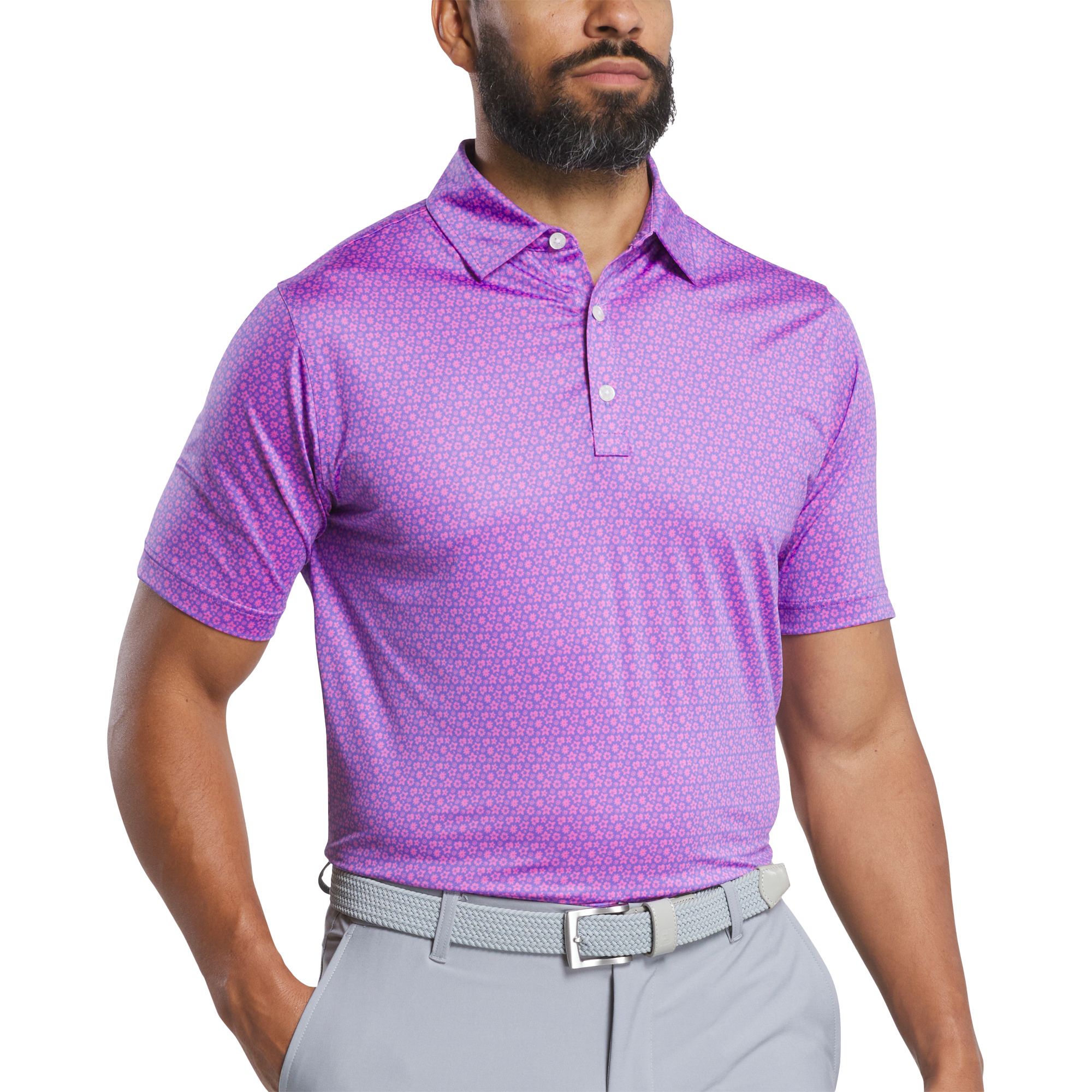 FootJoy Men's Allover Floral Print Polo 3
