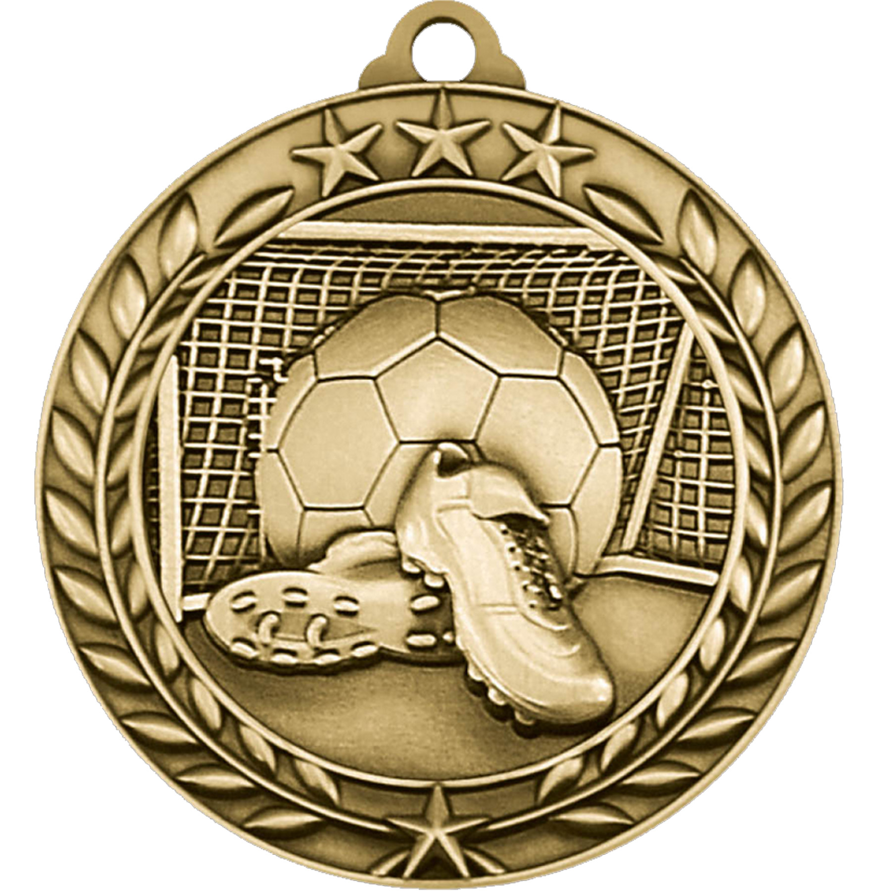 Stock Small Academic & Sports Laurel Medals: Soccer 3