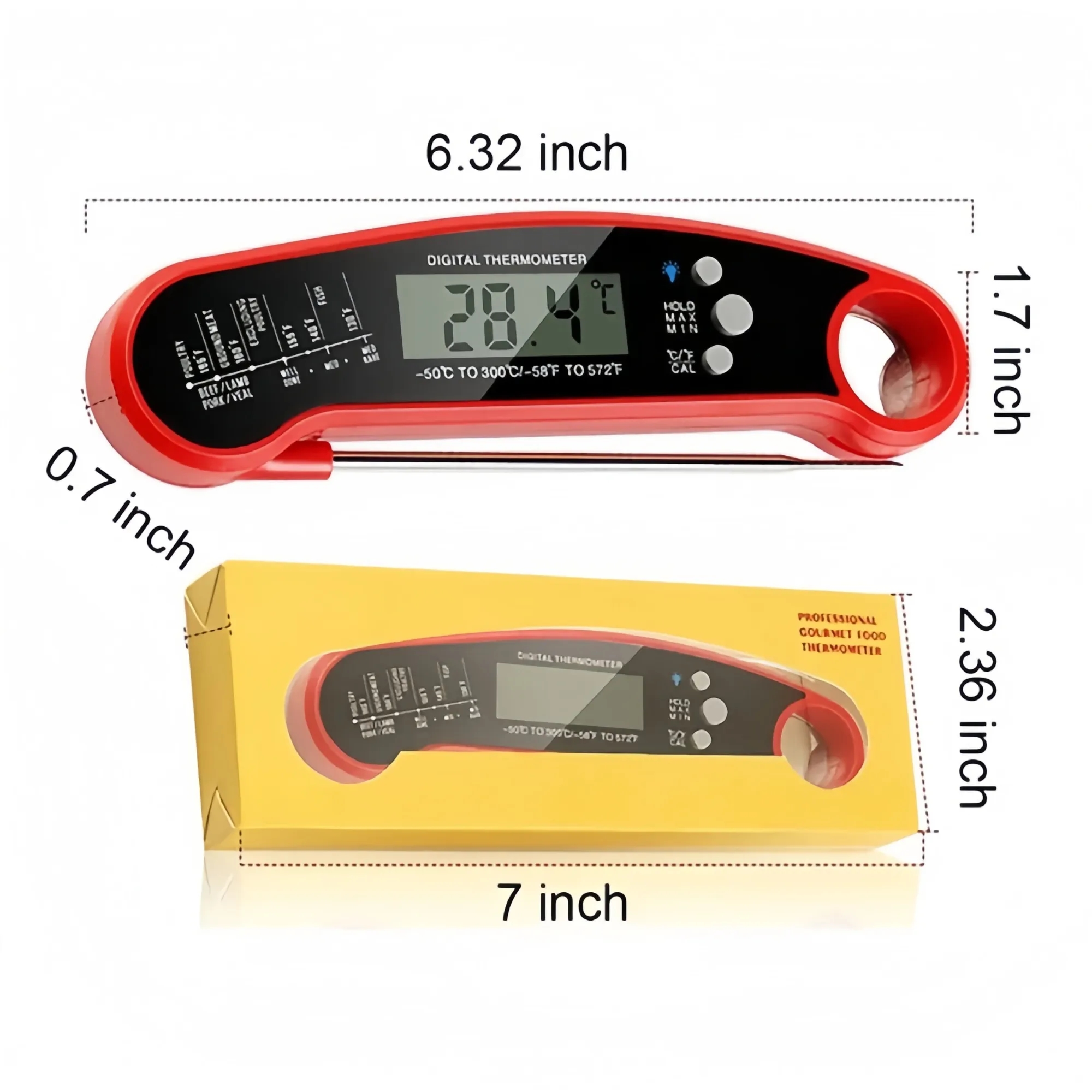 Foldable digital food thermometer 3