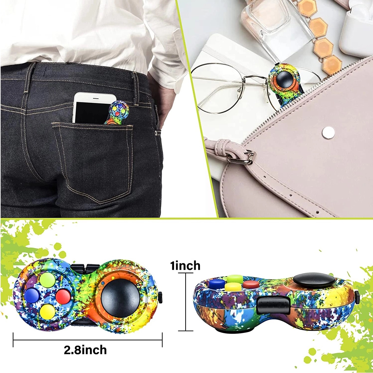The Rubberized Classic Controller Game Pad Fidget Retro Toy 2