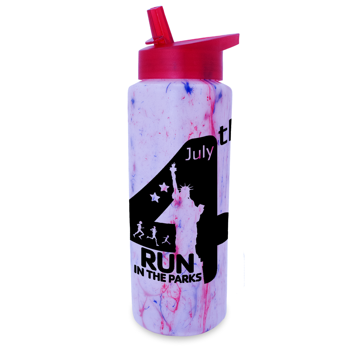 32 oz. Confetti Sports Bottle with Straw Cap Lid 1