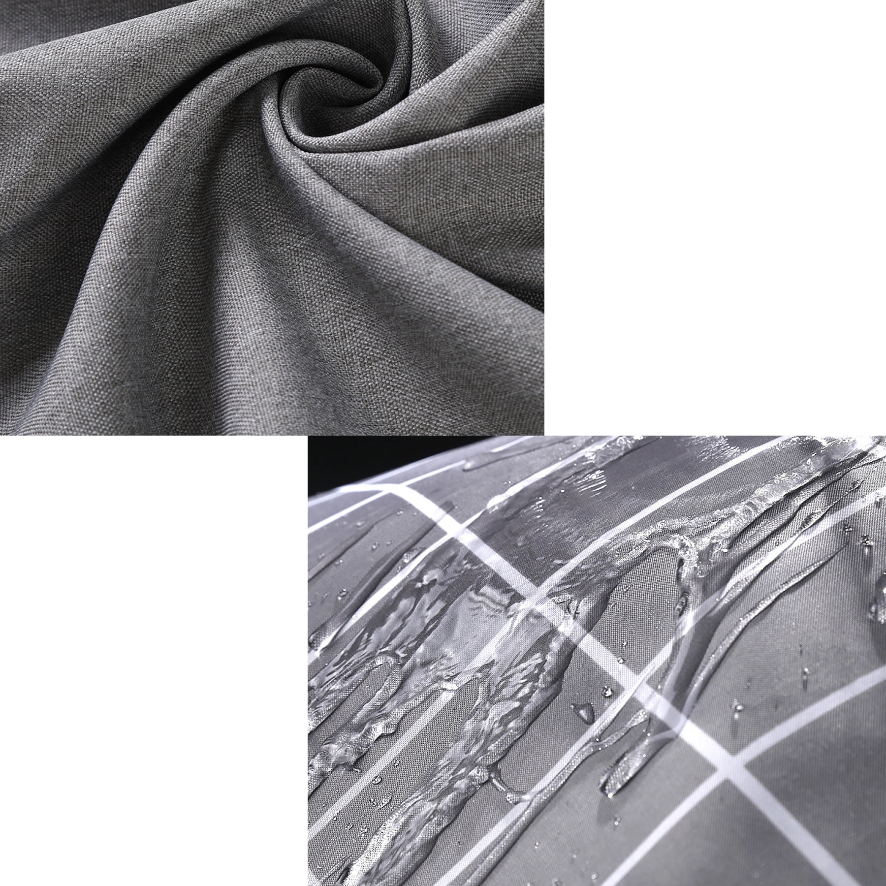 Polyester Fabric Shower Curtain with Bathroom 31.5" W x 70.9 2