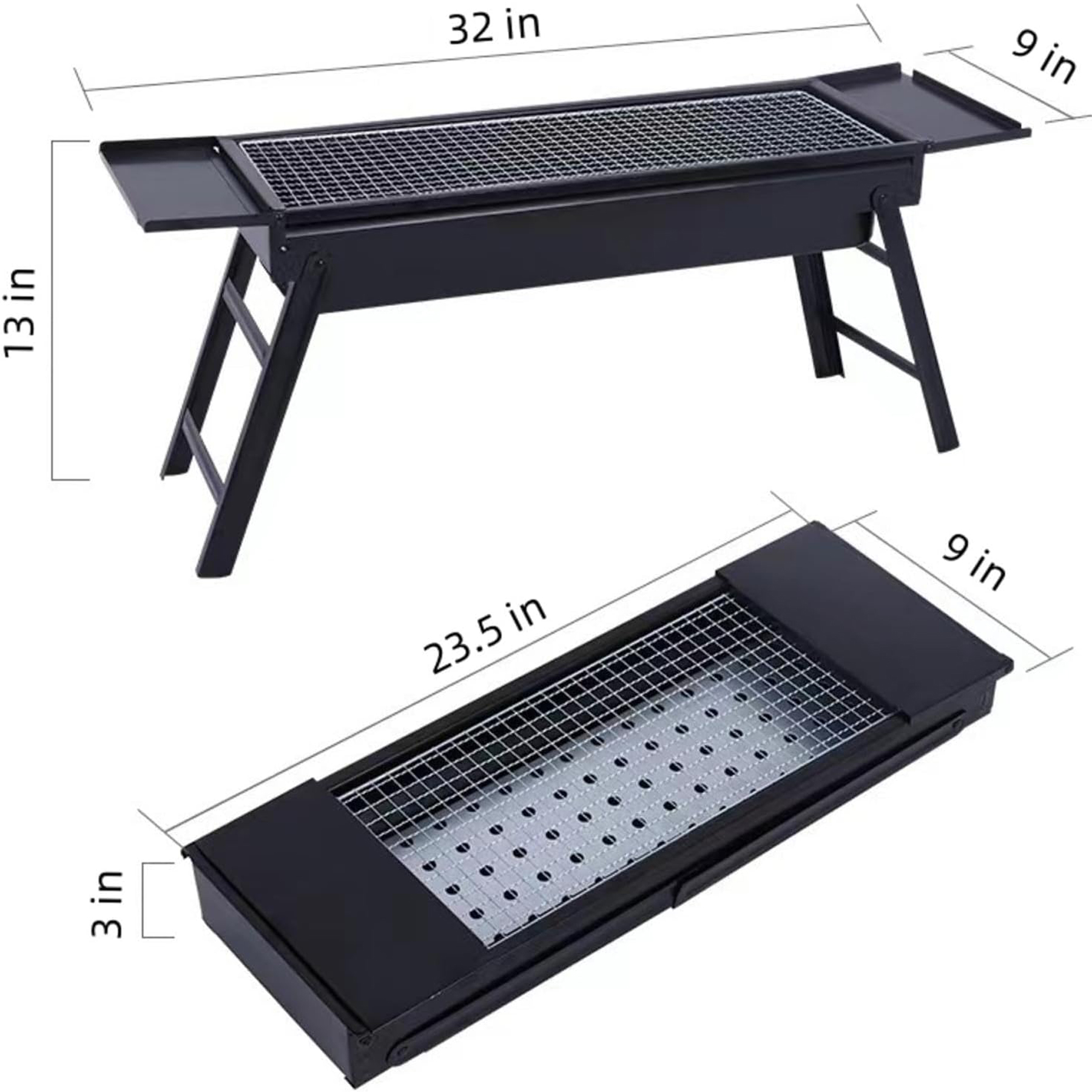 Portable Folding Charcoal BBQ Grill 4