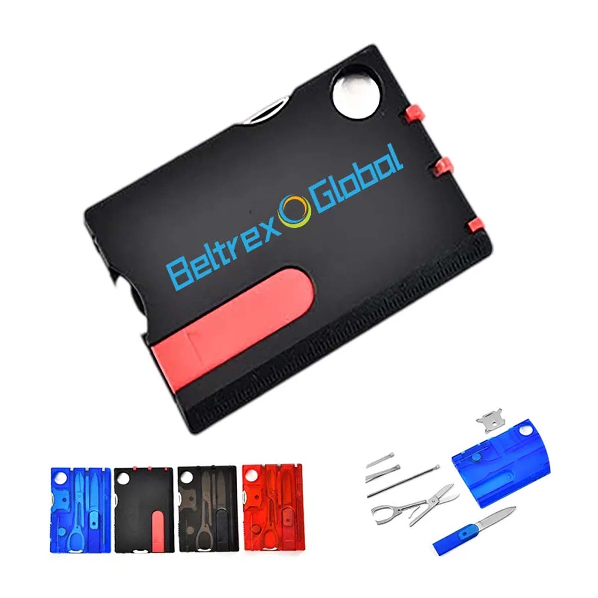 Stainless Steel Outdoor Survival Card with LED Light 8
