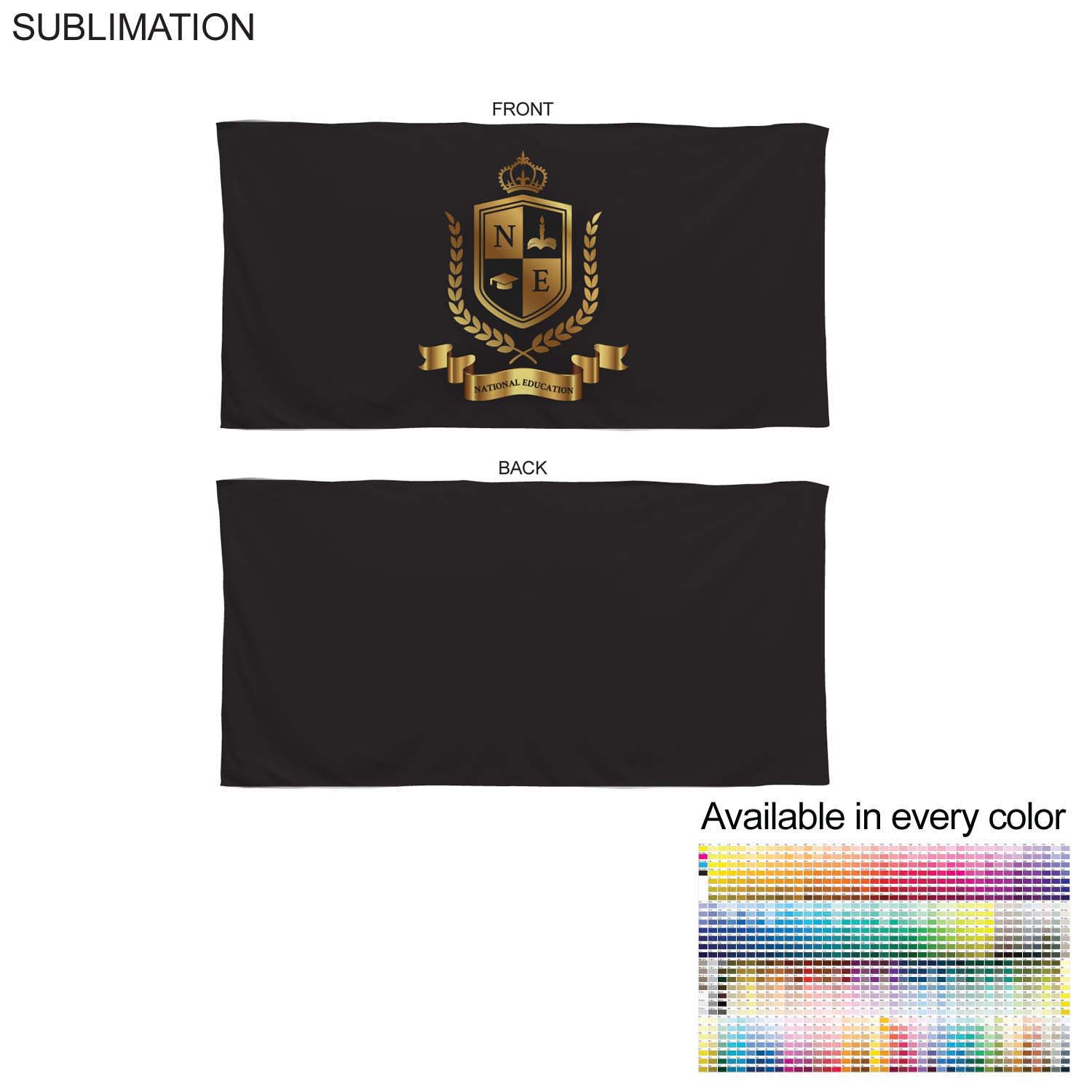 Colored Microfiber DriLite Terry Beach Towel, 30x60, Sublimated in Any PMS color Edge to Edge 2 side 9