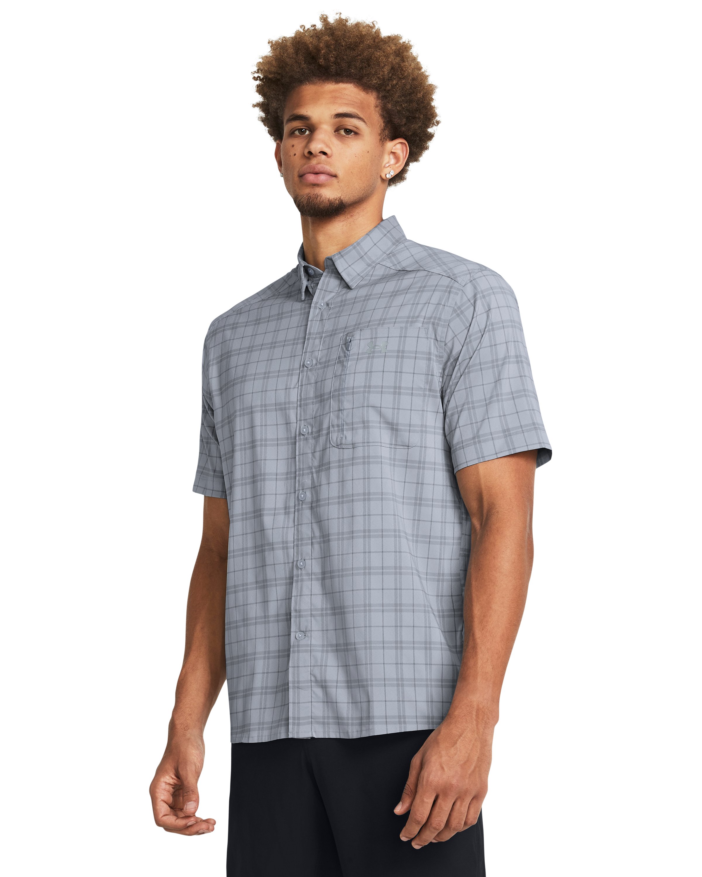 UA Drift Tide 2.0 Plaid Men's Short Sleeve 14