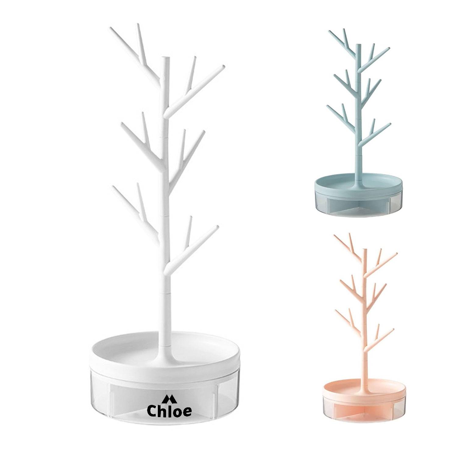 Rotating branch jewelry storage rack 3