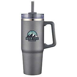 Milo 30 oz Vacuum Insulated Stainless Steel Mug with Straw 36