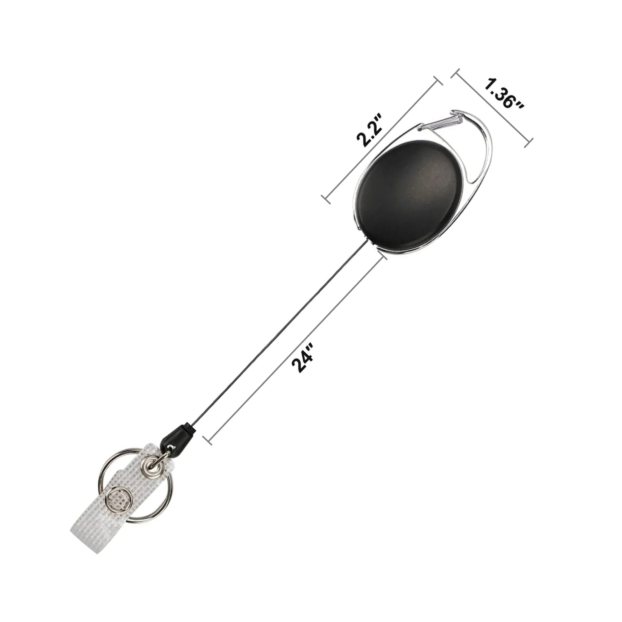 Retractable Badge Reel for Holder Keychain 3