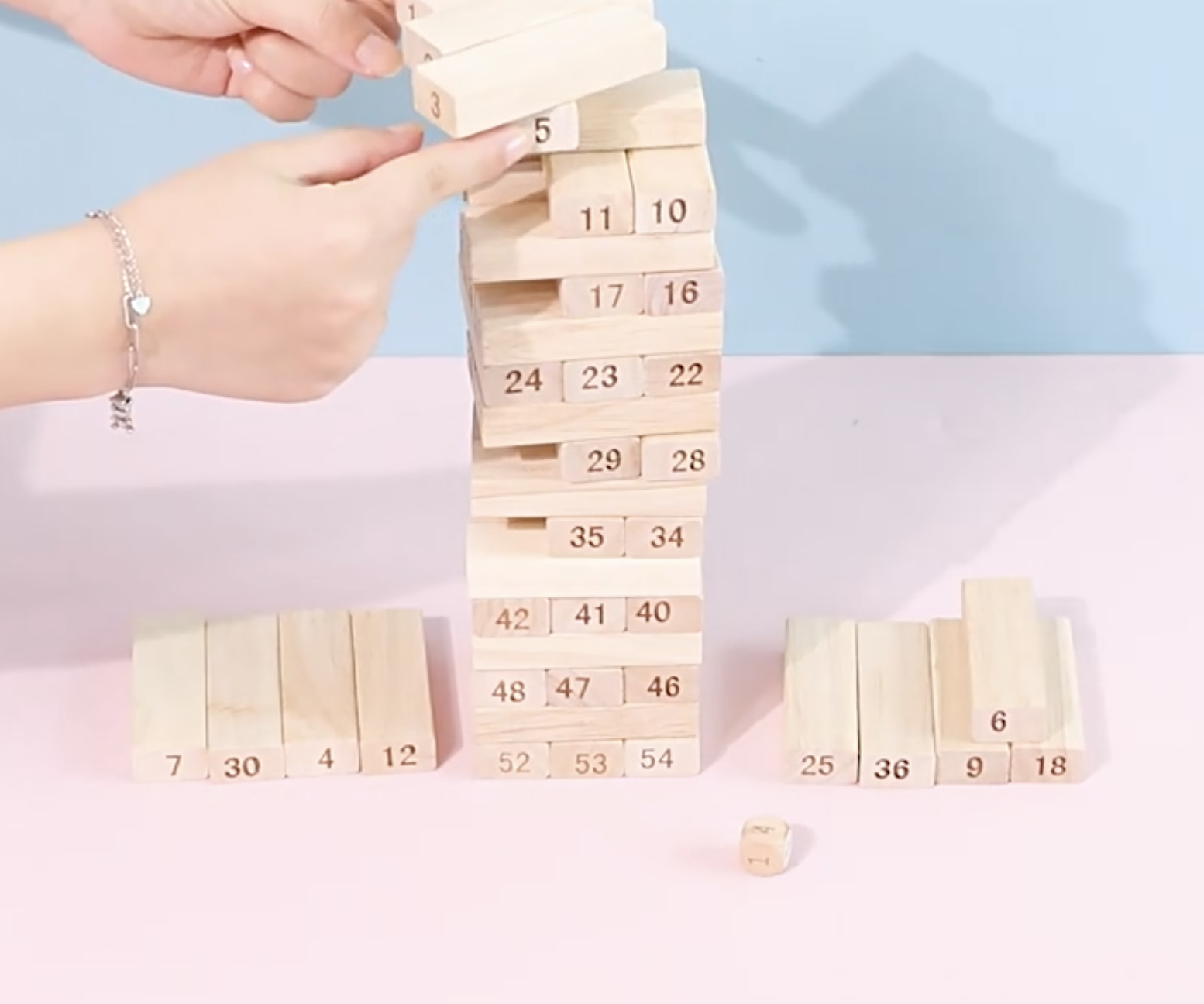 The Original Wood Block Game with Genuine Hardwood Blocks ( 54 pcs ) 2