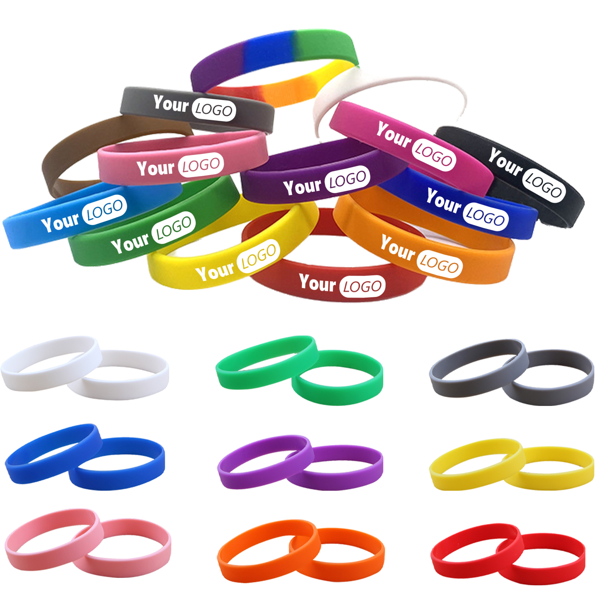Solid Color Silicone Wristband 2