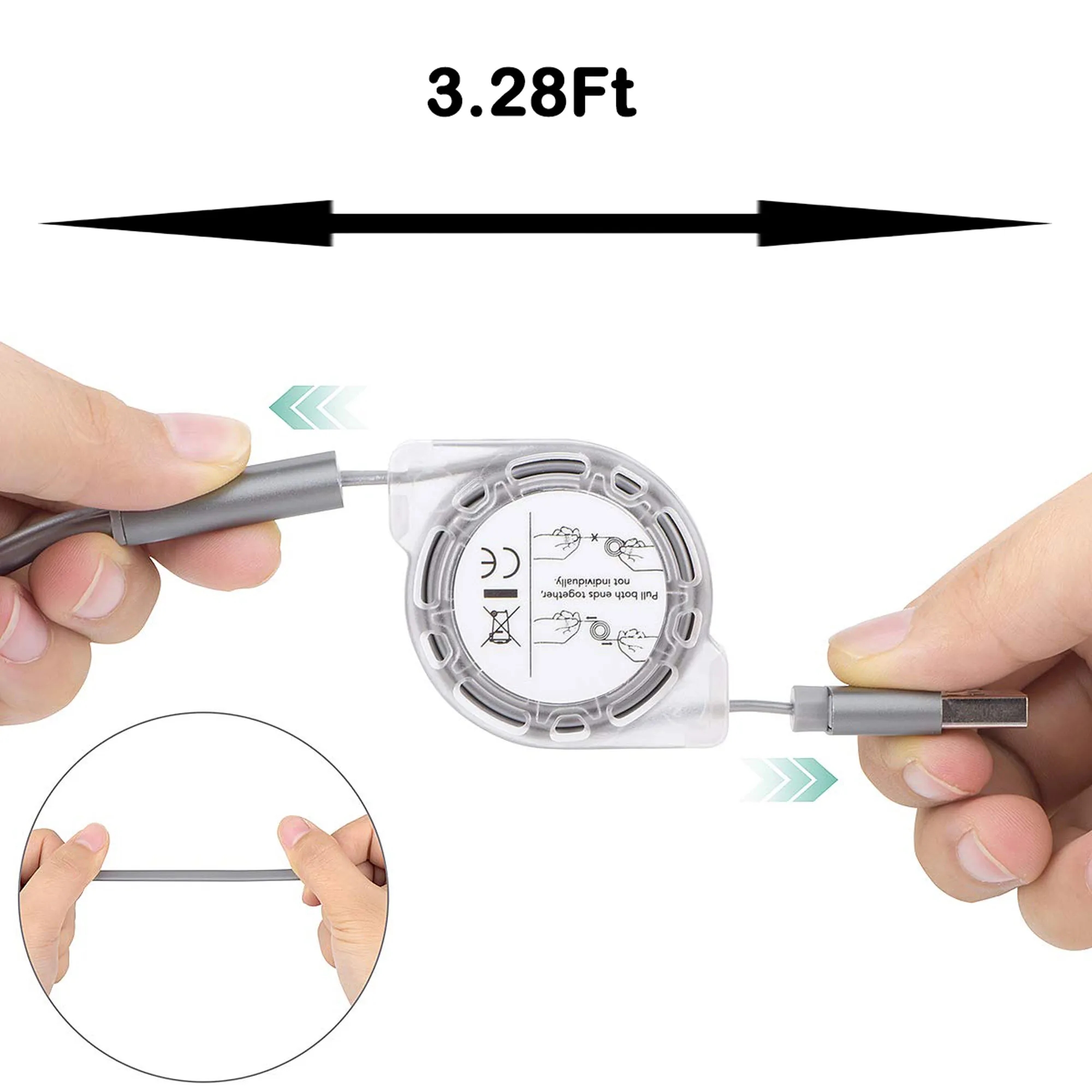 3-in-1 Retractable Multi USB Charger Cable 4