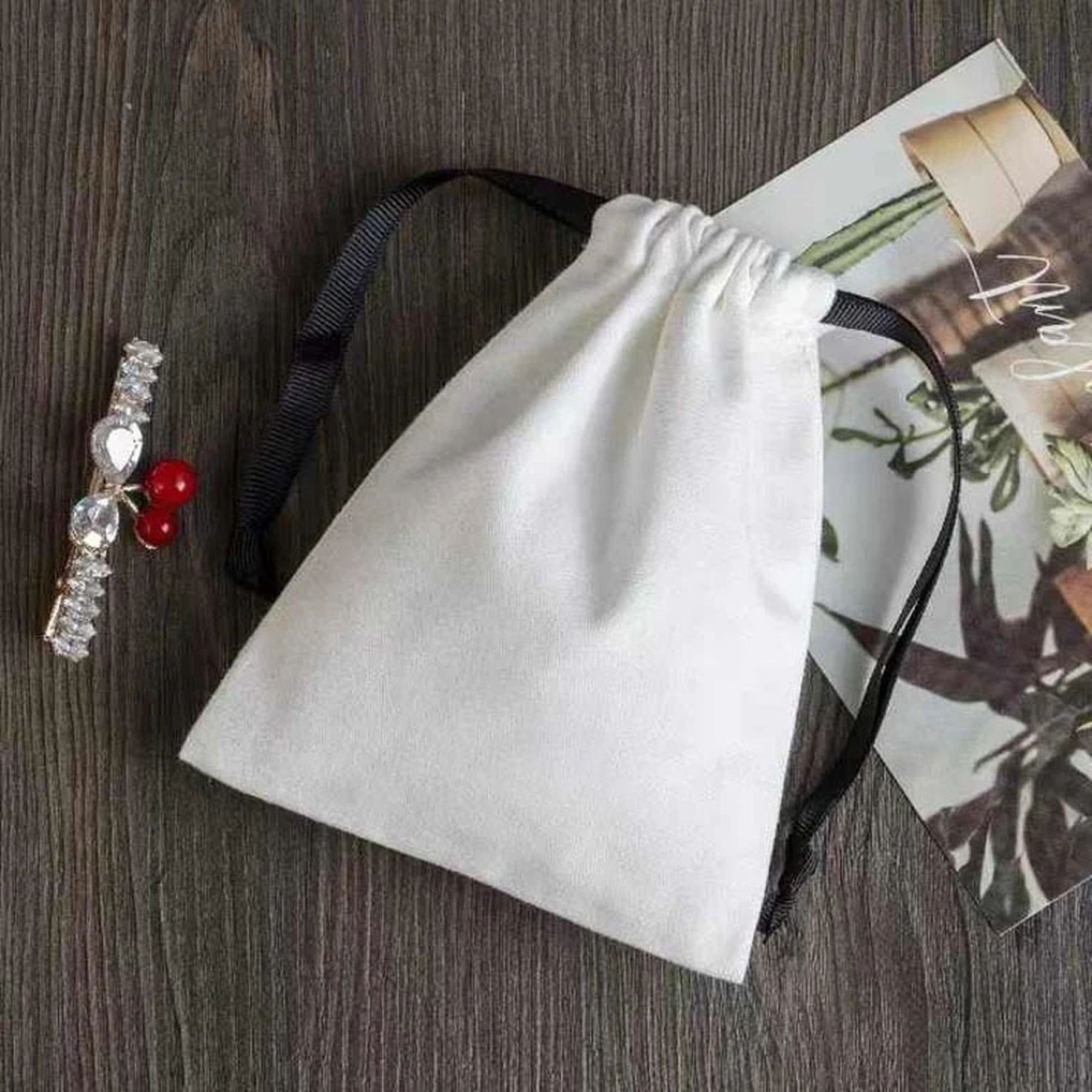 Organic Cotton Drawstring Jewelry Bag Gift Pouch Sachet Bags 11