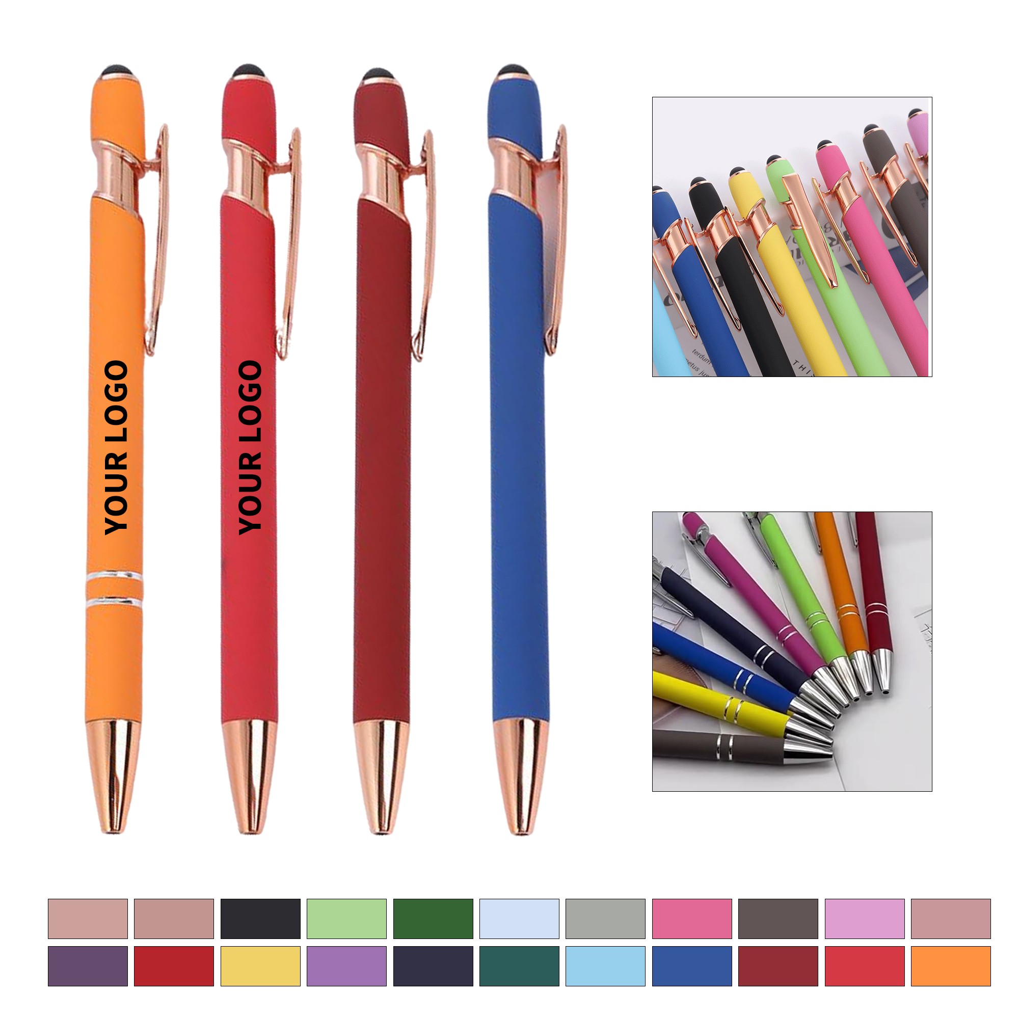 Aluminum Rod Ballpoint Pen With Retractable Press Design 10