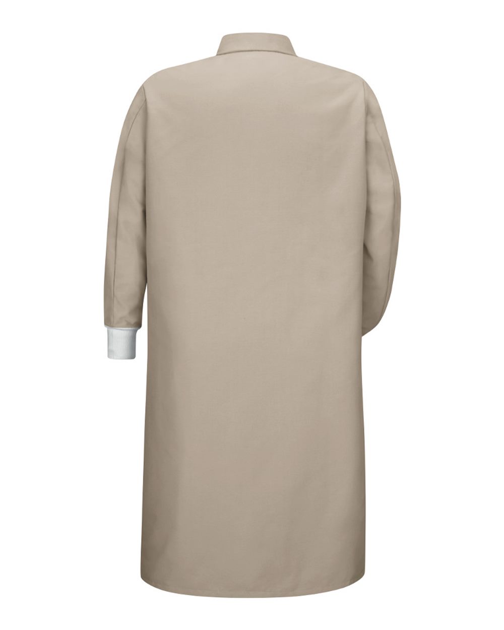 Unisex Gripper-Front Pocketless Butcher Coat With Knit Cuffs - KS60 8