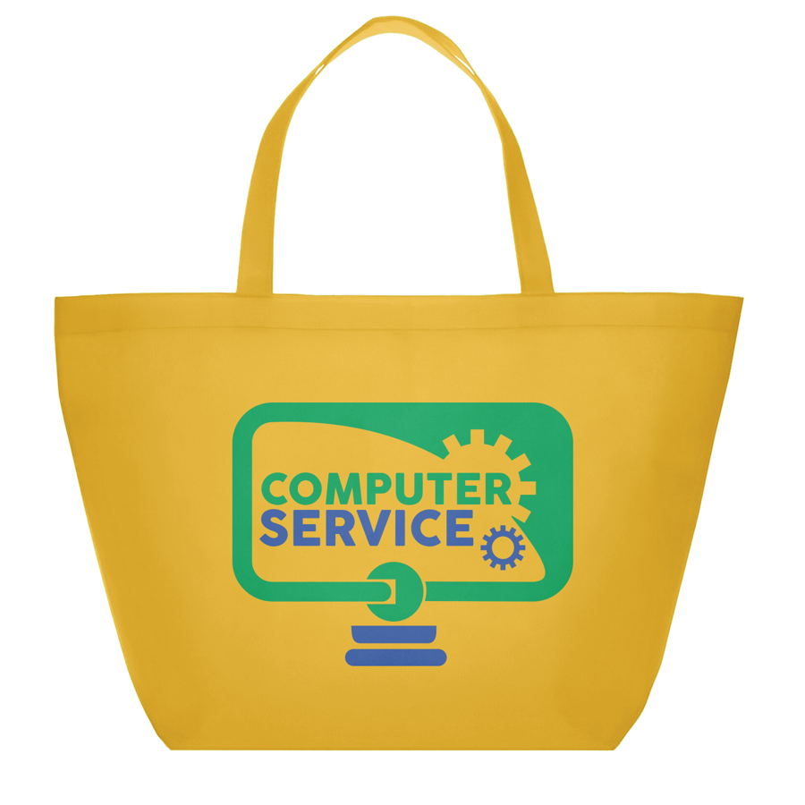 RPET Solid Color 80 GSM PP Non-Woven Tote Bag with Custom 2