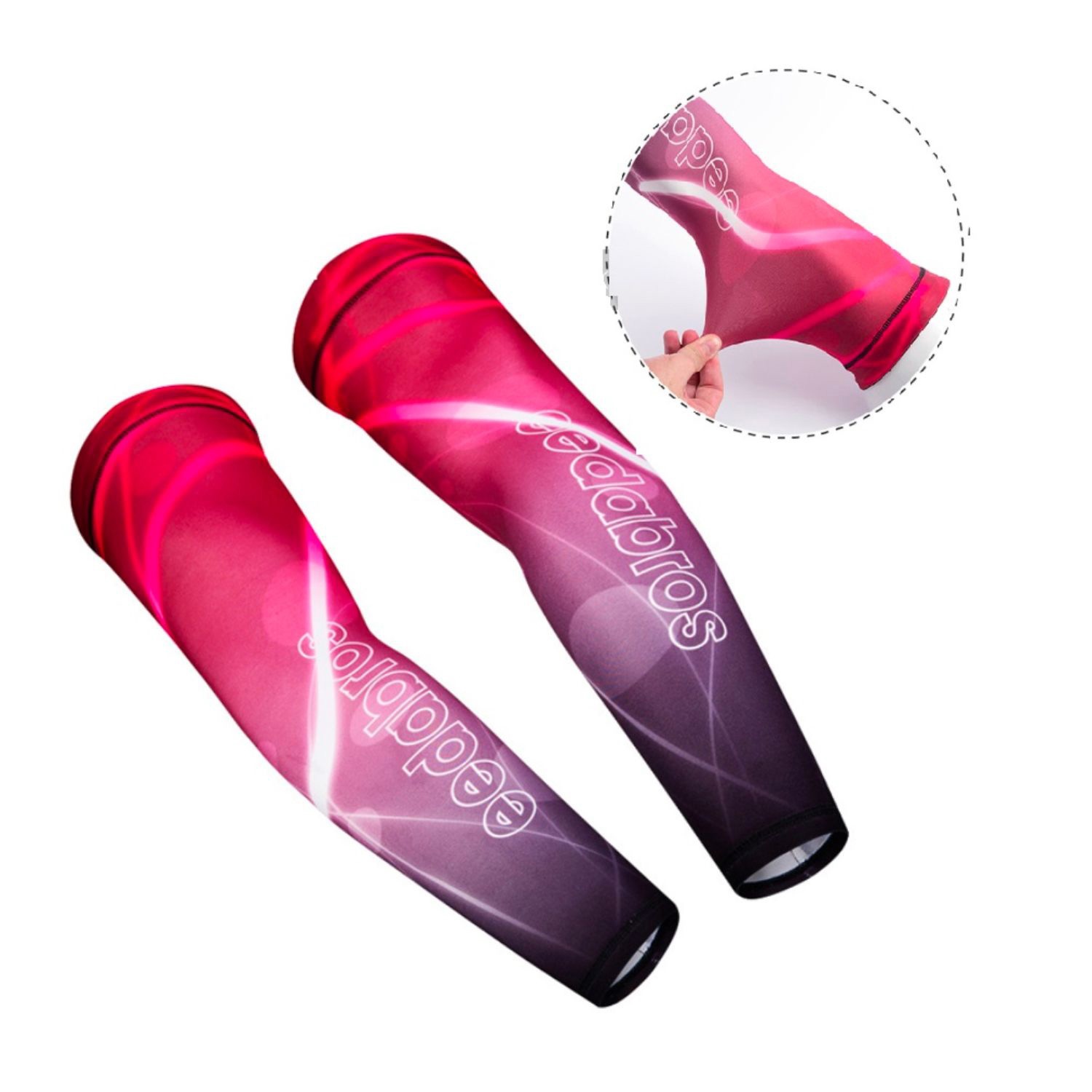 Dye-sublimated stretchy arm sleeves, Youth & Adult size