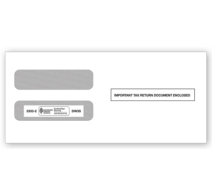 Envelopes, Double-Window ,Self-Seal - Laser W-2 1