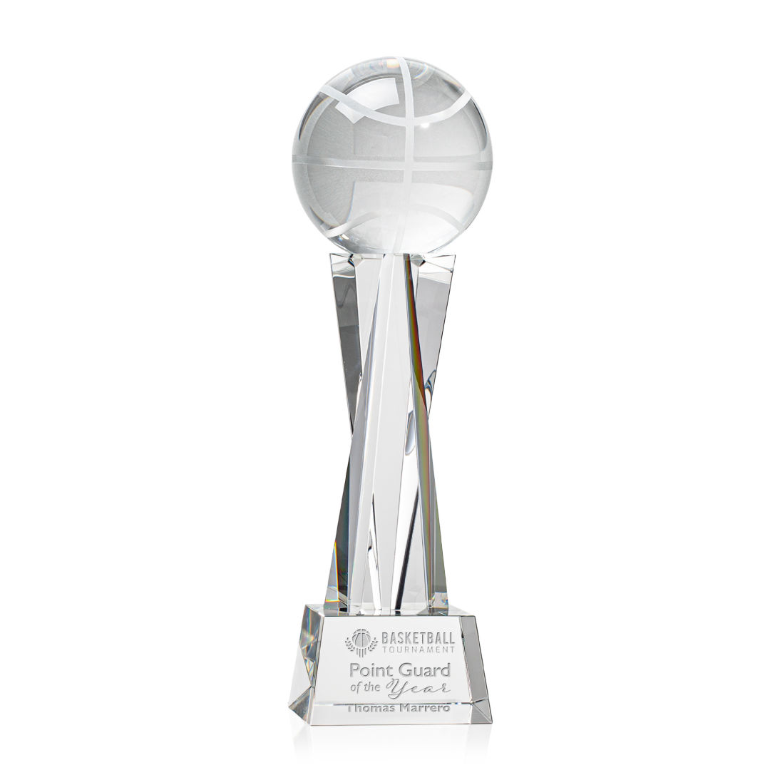 Basketball Award on Grafton Base - Clear 8