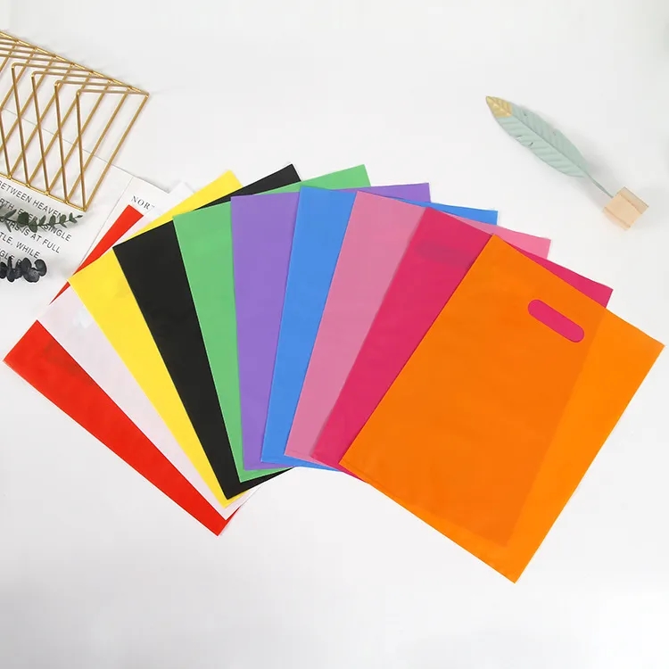 Frosted Plastic Die Cut Bag - Flexo Ink 3