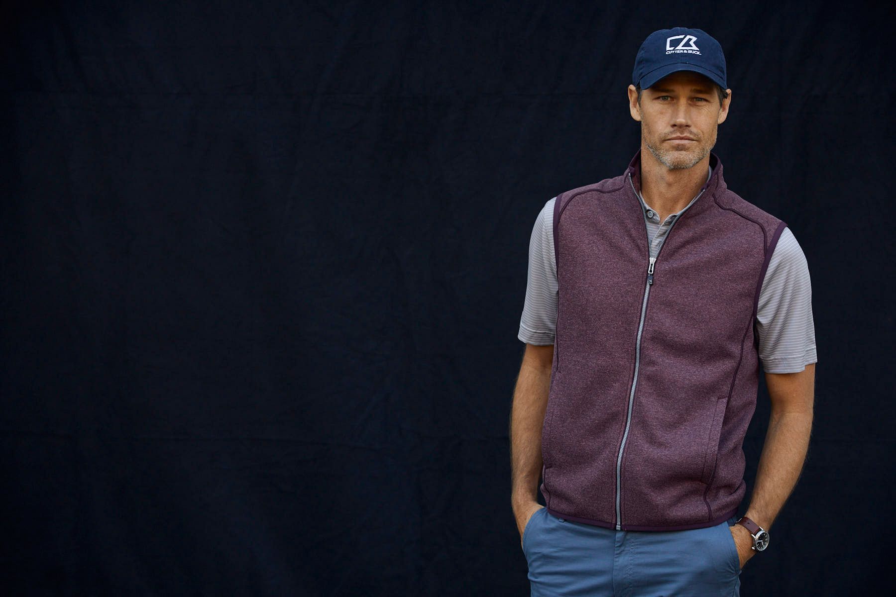 Mainsail Sweater-Knit Mens Full Zip Vest