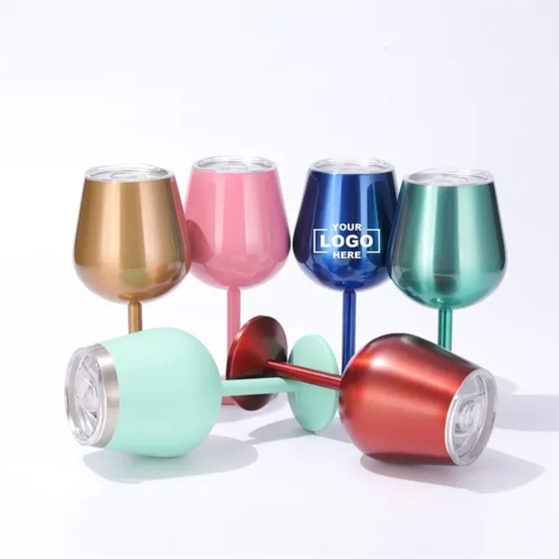 10oz Stainless Steel Stemmed Wine Goblet Cup
1