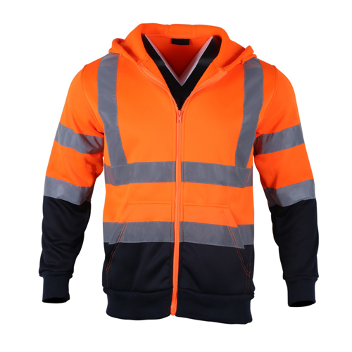 VISIPRO Reflective Colorblock Safety Full-Zip Hoodie - 280G 9