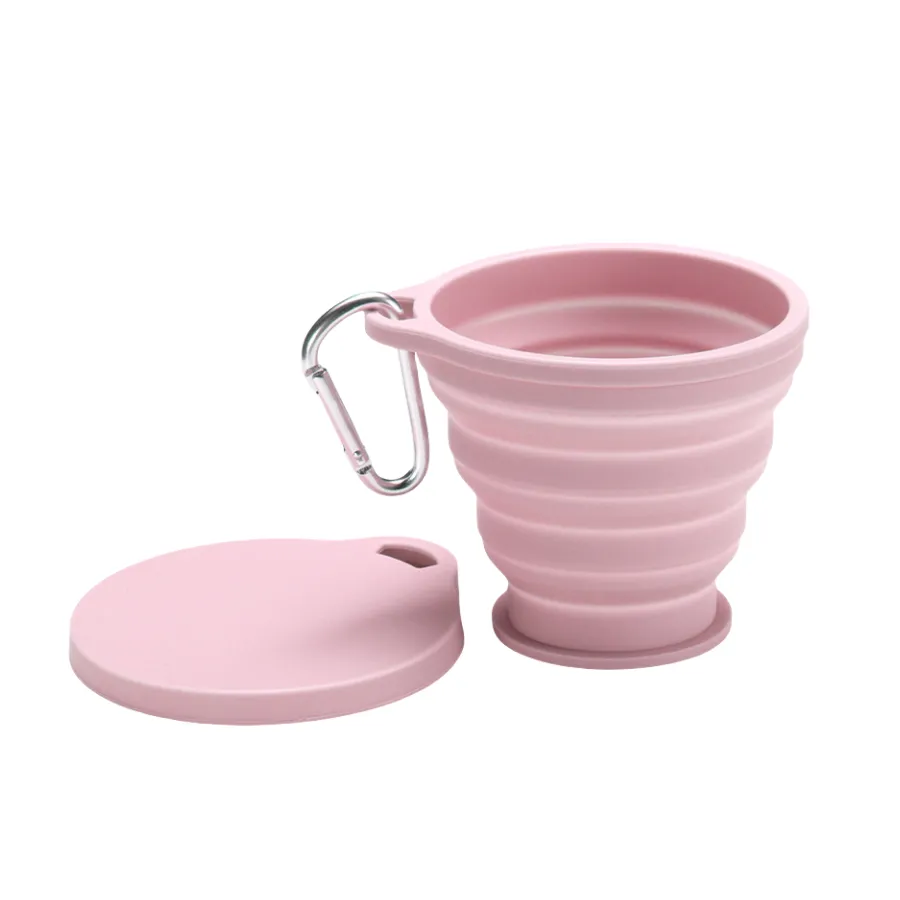 6.09oz Foldable Silicone Water Cup with Climbing Buckle 3