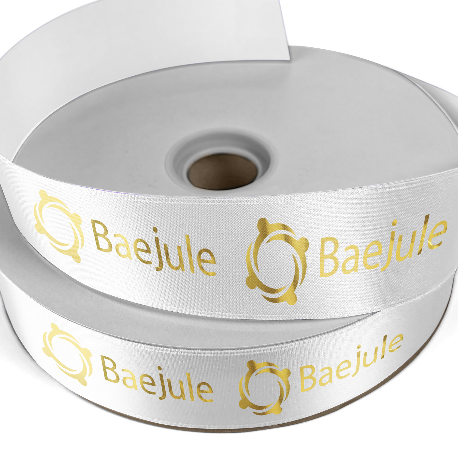 1 1/2" Badge Satin Ribbon - 100yd Roll - Foil Print 27