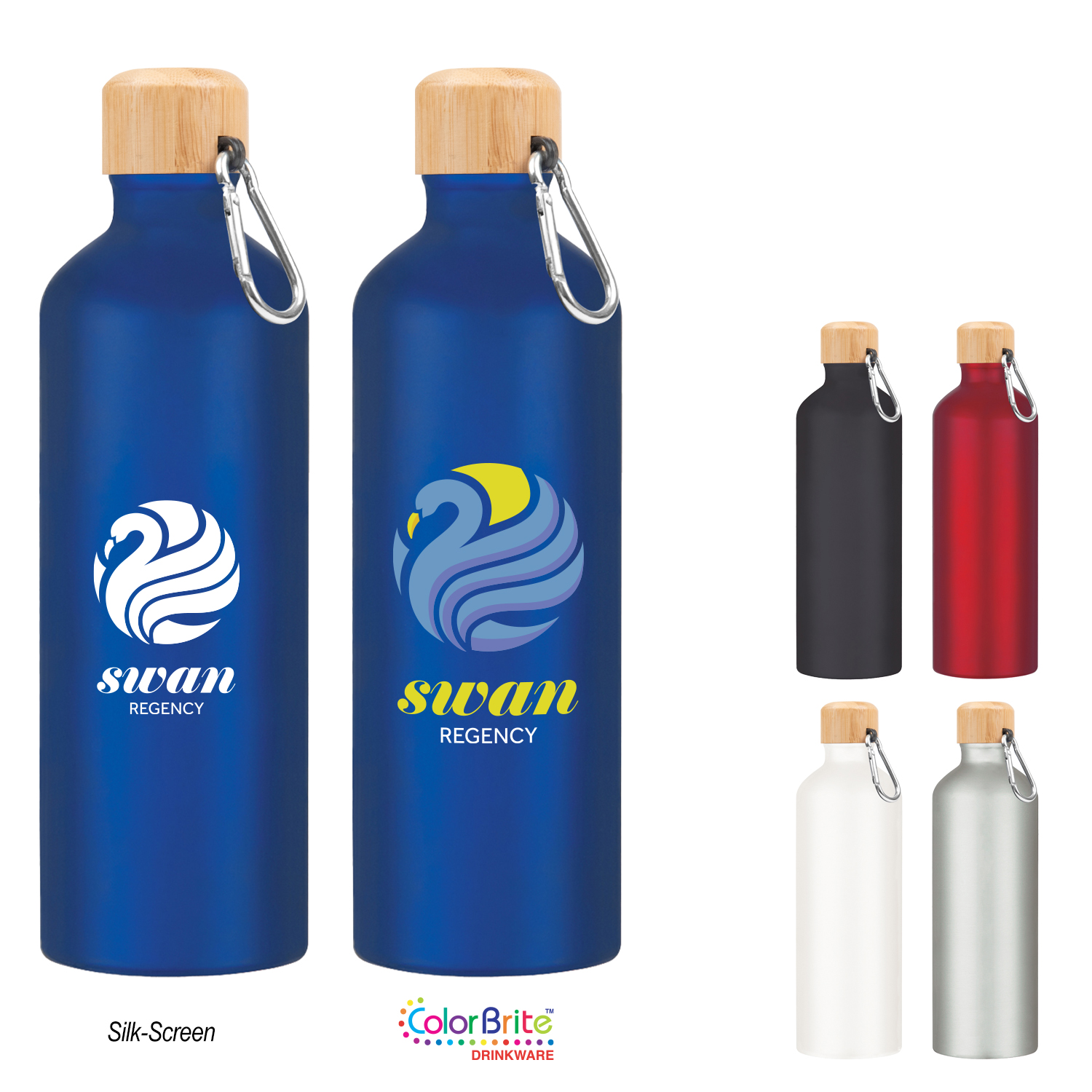 25 Oz. Aluminum Tundra Bike Bottle With Bamboo Lid 5