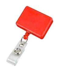 Rectangle Badge Reel with Clear Vinyl Strap 2