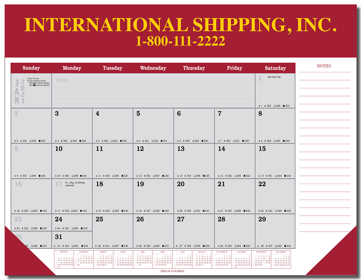 12 Month Calendar Vinyl Planner