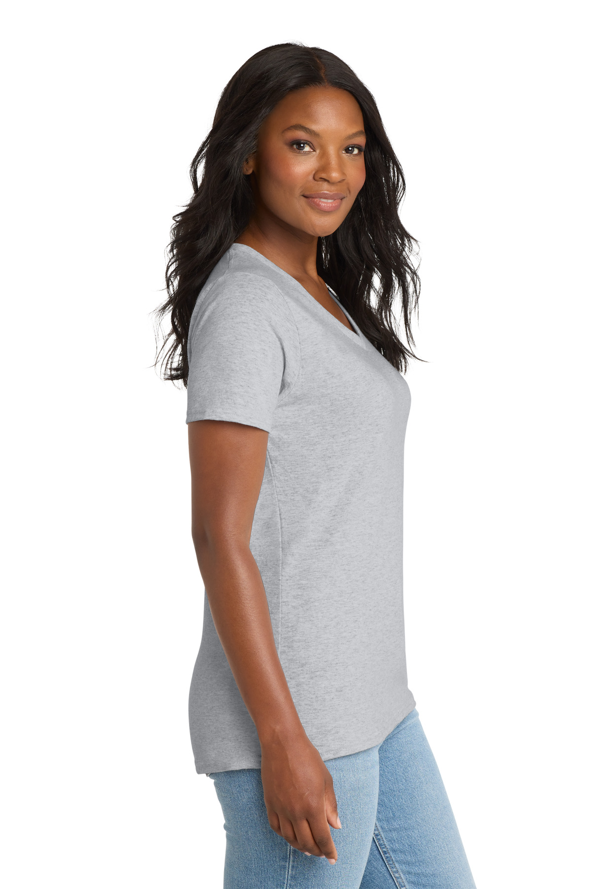 Port & Co Women's Core Cotton V-Neck Tee. LPC54V 51