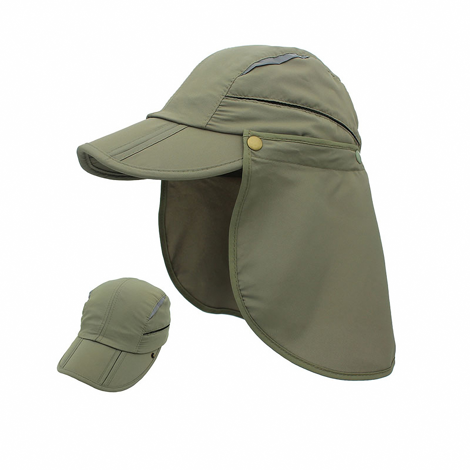 Quick Dry Baseball Cap with Detachable Face and Neck Cover 5