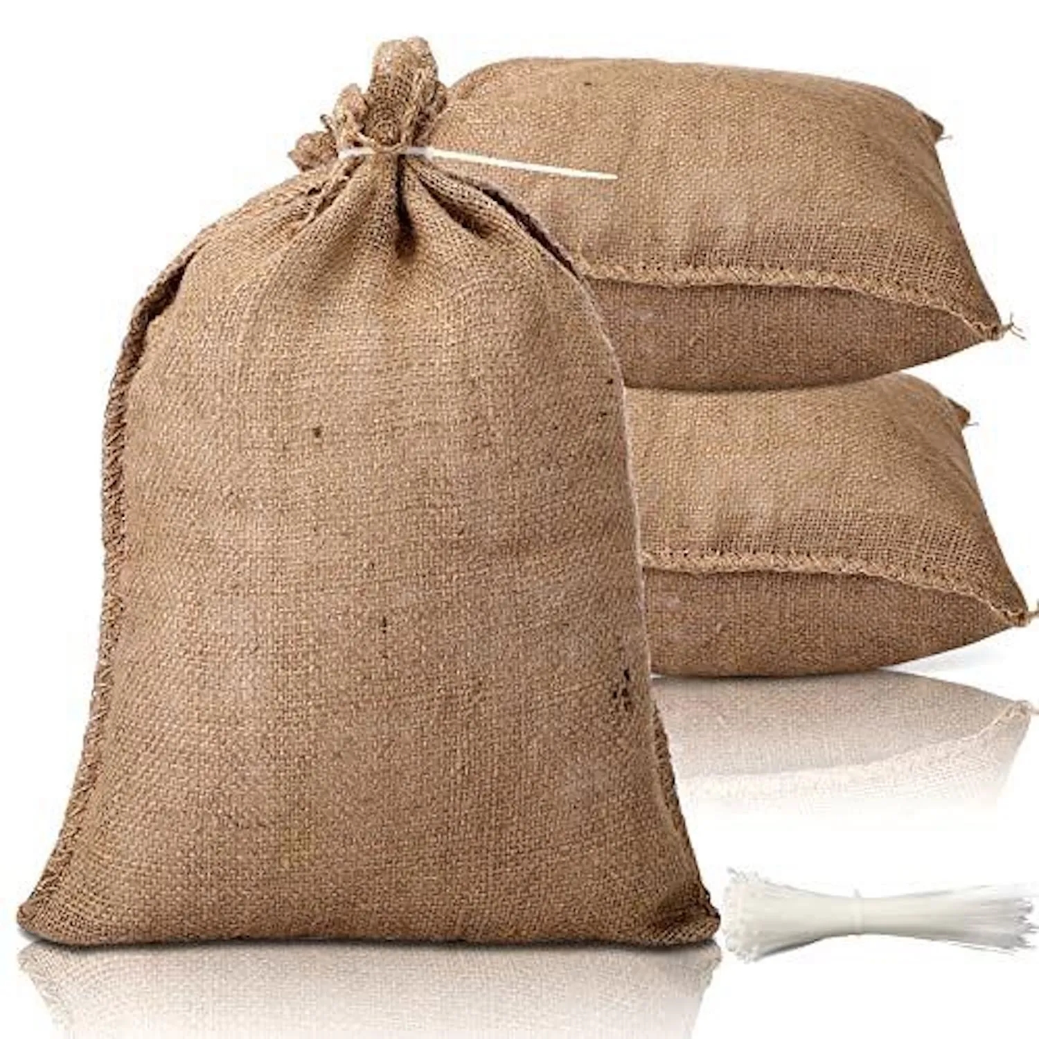 Burlap Bags with Tie - 14 x 26" 2