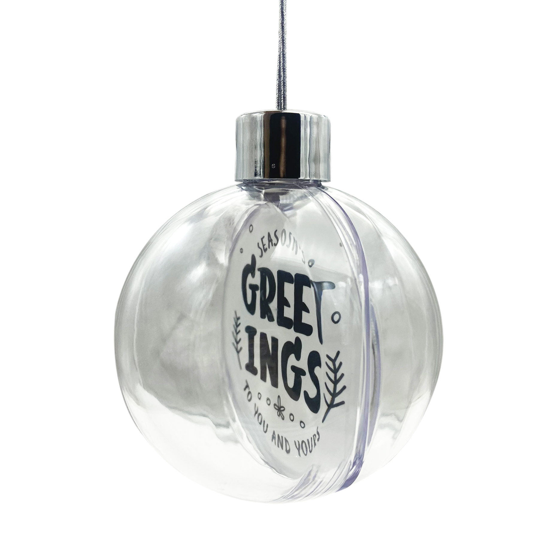 Free Shipping Low MOQ. Clear Ball Full Color Aluminum Sheet Ornament 9