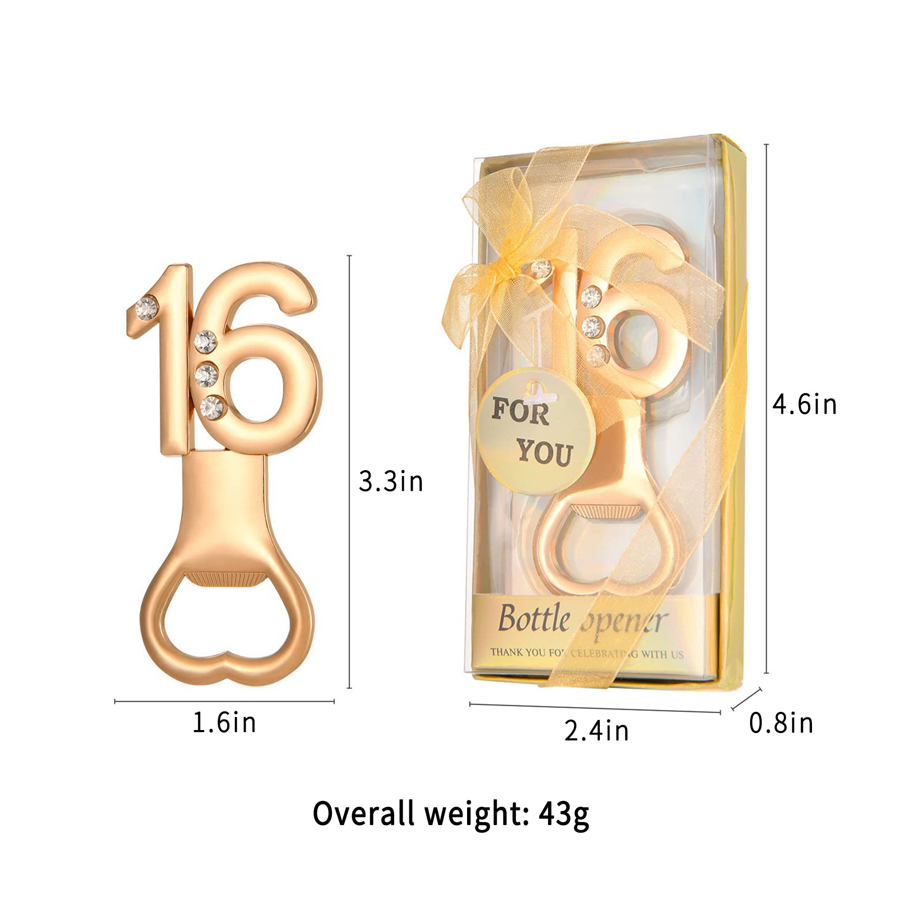 Digital Alloy Corkscrew Birthday Bottle Opener For Party Favors 17